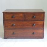 A Victorian mahogany chest of drawers,