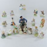 A collection of seventeen Beatrix Potter figures,