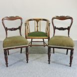 An Edwardian tub shaped armchair,