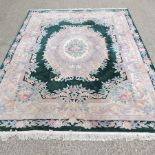 A large Chinese woollen carpet,