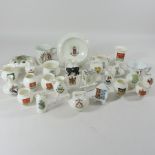 A collection of crested ware,