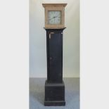 A late George III pine cased long cased clock, with a painted dial, R.