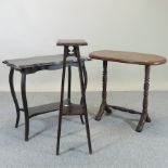 A Victorian mahogany side table, 77cm,