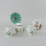 A collection of four Wedgwood jars and covers, tallest 14cm,