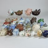 A collection of miniature teapots