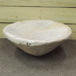 A large treen rustic bowl,