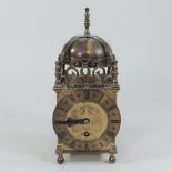 An early 20th century Smiths brass cased lantern clock,