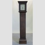 An 18th century pine cased long case clock, with a painted ten inch dial,