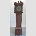 An 18th century oak cased long case clock, with a brass dial, signed John Stokes, Saffron Walden,
