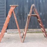 A wooden step ladder,