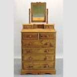 A modern pine chest of drawers, 90cm,