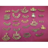 Selection of Brass Shoulder Titles