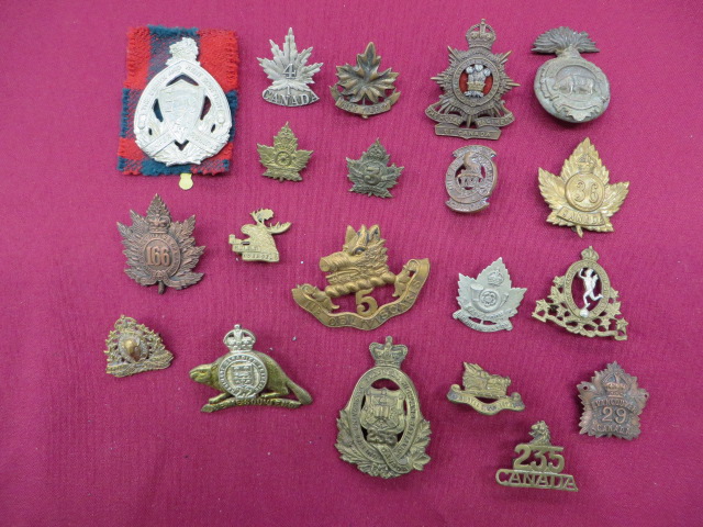 Selection of Canadian Cap Badges