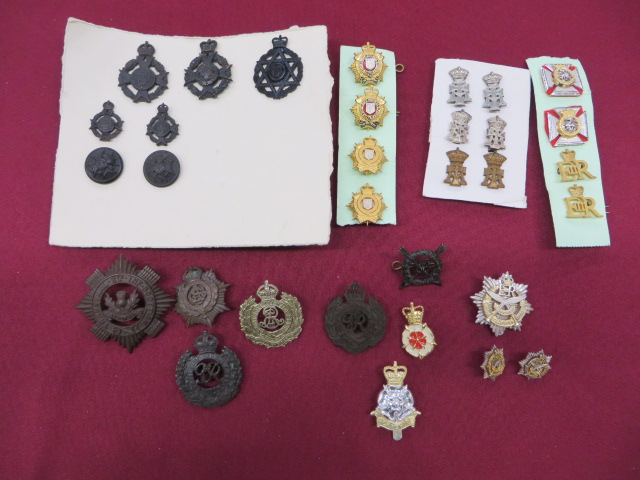 Selection of Various Cap and Collar Badges