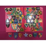 Good Selection of South African Breast/ Arm Badges plastic coated enamel shields including 201