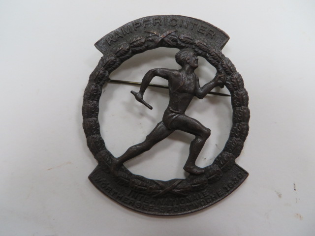 German Third Reich 1939 Worthersee-Sportwoche Umpire’s Badge A rare die-cast bronze example