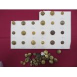 Selection of Royal Marine Buttons including brass Vic crown RM 1835-56 ... Vic crown gilt RMA 1859-