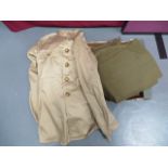 Small Selection of Khaki Trousers consisting WW2 Officer’s khaki high V back wide leg trousers.