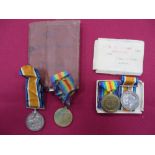 Two WW1 Infantry Medal Pairs silver War medal and Victory medal named to “8285 A Cpl W Usher R