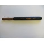 Victorian Police Truncheon 18 inch black painted truncheon. Painted landscape with VR with central