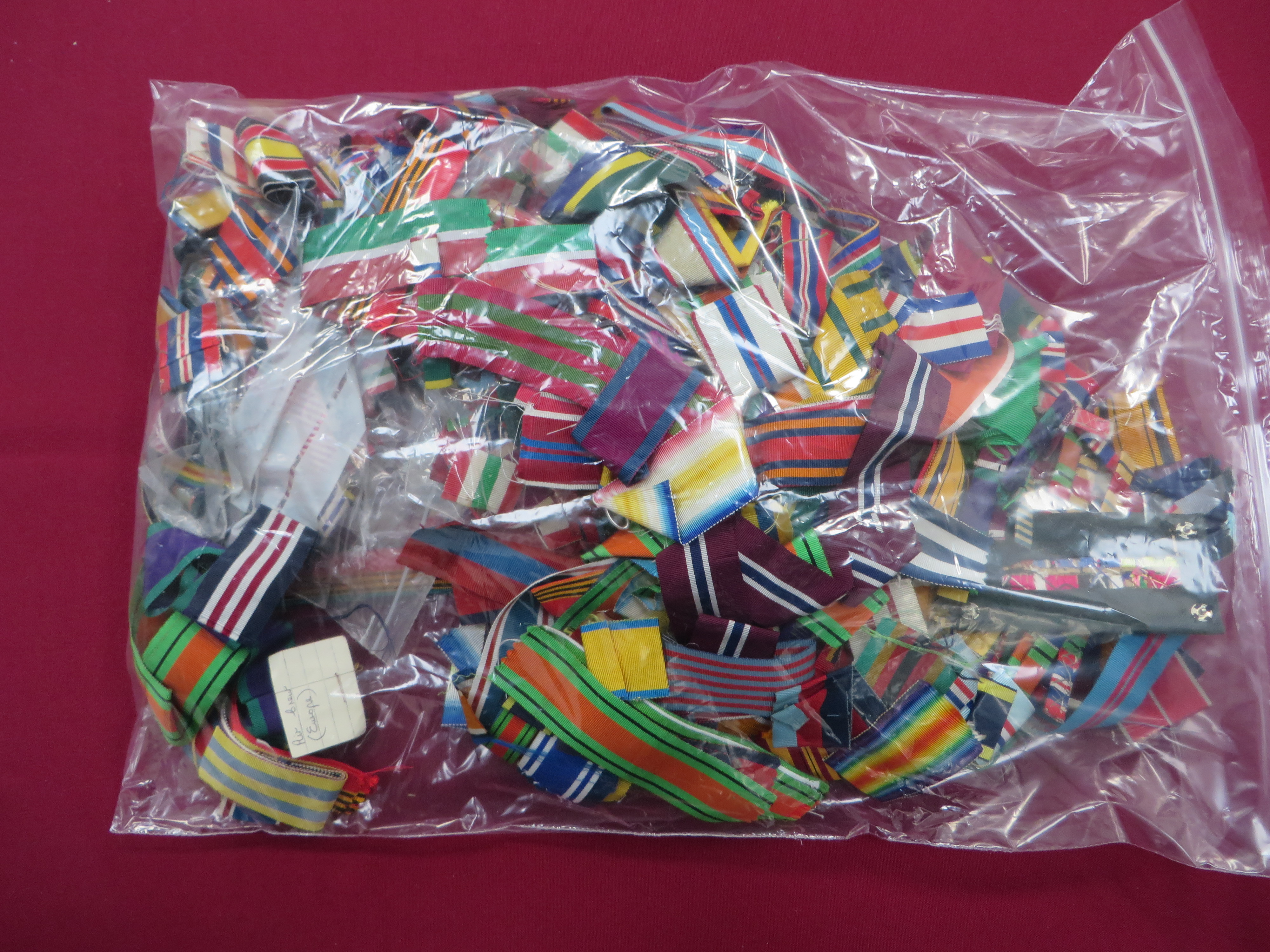 Quantity of Medal Ribbon including part roll of Korea medal and WW2 Defence medal. WW2 medal