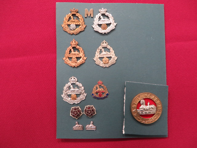 Small Selection of East Lancashire Badges Including Victorian consisting bi-metal OR’s Home