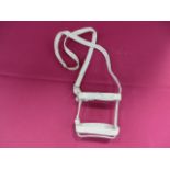 Scarce Slade Wallace “Italian” Pattern Waterbottle Cradle white blancoed buff leather cradle with