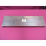 19th Century Polished Wooden Shotgun Box 33 1/2 x 9 1/2 inch, 3 inch deep polished case. The lid