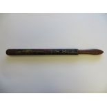 George III London Truncheon 24 inch long black painted truncheon with plain polished grip. Painted