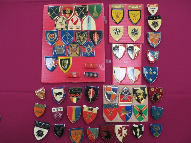 Good Selection of South African Breast/Arm Badges plastic coated enamel shields including