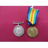 WW1 Medal Pair Tank Corps silver War medal and Victory medal named to “92841 Pte W H Smith Tank
