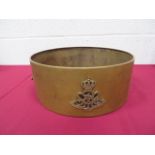 Imperial German Side Drum Body brass drum body. The front with Imperial cypher. The sides with