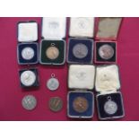 Selection of Various Medallions including Edward VII Coronation (Guernsey) ... Silver Royal