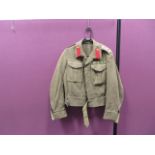 1937 Pattern Cadet Force Colonel’s Battle Dress Jacket khaki single breasted converted open collar