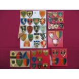 Good Selection of South African Breast/Arm Badges plastic coated enamel shields including Wepner