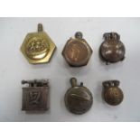 Small Selection of Trench Art Lighters consisting brass example with Polish Air Force and RAF button