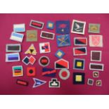 Selection of Australian Coloured Arm Patches felt coloured arm bars. Consisting circles, rectangles,