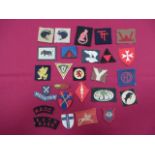 Selection of Formation Badges including 2 x 4th Armoured Brigade ... Embroidery 59th Inf Div ...