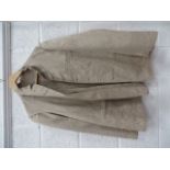 WW1 Imperial German Pattern Working Jacket cream denim single breasted high collar tunic. Left chest