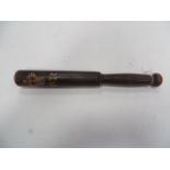 Victorian Police Truncheon 14 1/2 inch brown printed truncheon. Transfer Victorian crown over “