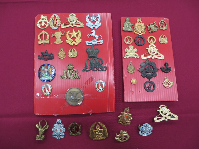 Selection of South African Badges including brass South Africa Infantry ... Brass SA ASC ... Brass