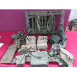 Selection of 1944 and 1958 Webbing Equipment including 1945 dated alloy and webbing pack frame for