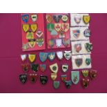 Good Selection of South African Breast/Arm Badges plastic coated enamel shields including South