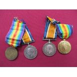 Two WW1 Infantry Medal Pairs silver War medal and Victory medal named to “11905 Pte J Gardener Lan