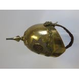 4th Royal Irish Dragoon Guards Officer’s Helmet brass high crown with swept rear tail and pointed