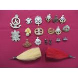 Small Selection of Various Badges KC cast white metal 90th Punjabis turban badge. Brooch