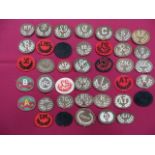 Selection of Trade Proficiency Badges embroidery letters within a wreath including TG ... DR ...