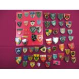 Good Selection of South African Breast/Arm Badges plastic coated enamel shields including