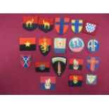 Selection of HQ and Army Group Formation Badges consisting bullion embroidery War Office ... Printed