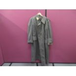 Post War Luftwaffe Cold Weather Overcoat grey woollen double breasted long coat. Large turn over